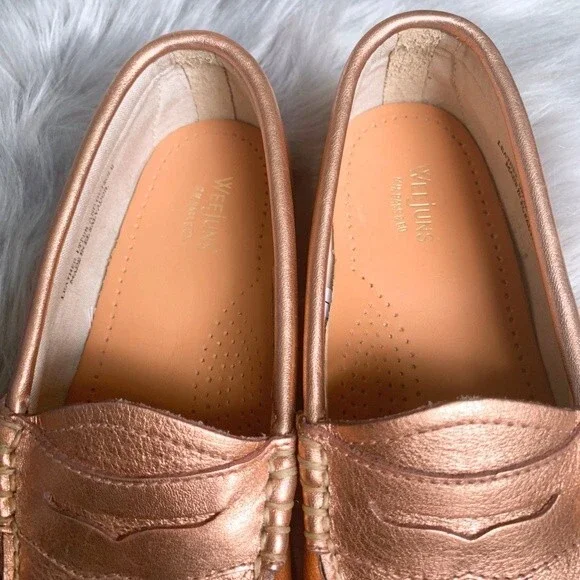 G.H. Bass & Co. NEW Penny Stardom Weejuns 5 Gold - Picture 5 of 9